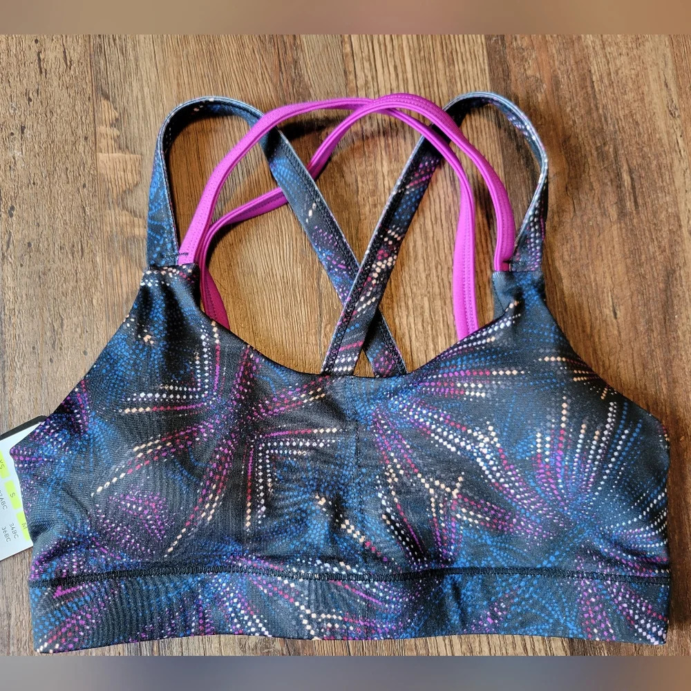 Champion Pink Fireworks Pattern Sports Bra